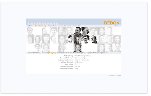 DEDON – Internetauftritt 2004