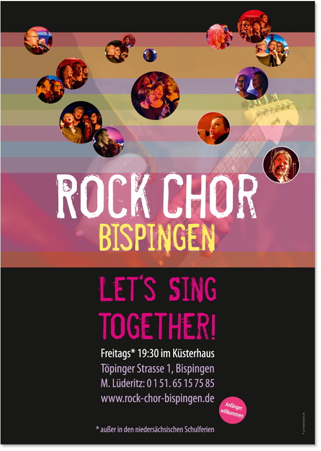 Plakat für den Rock Chor Bispingen